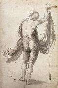 Nude With Staff seen from behind Albrecht Durer